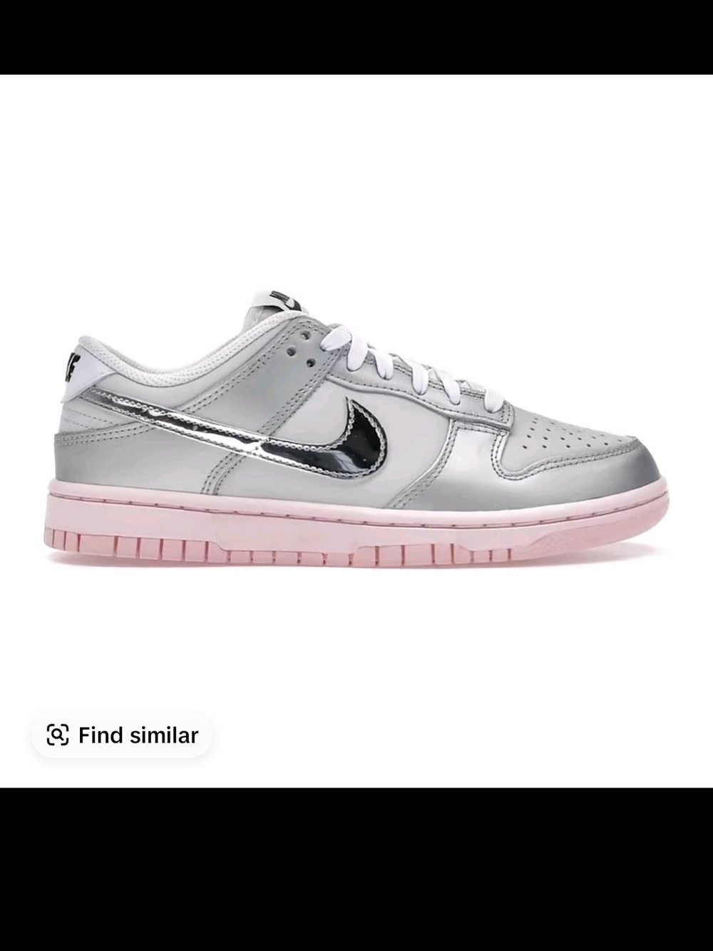 Nike Women’s Low Top Sneaker in Silver with Pink Sole New In Box 71/2 Firm Price